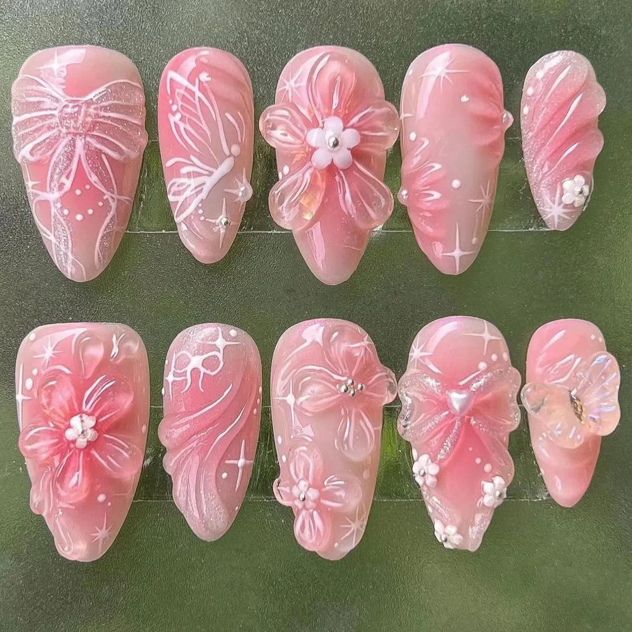 Gilded Almond Press-On Nails