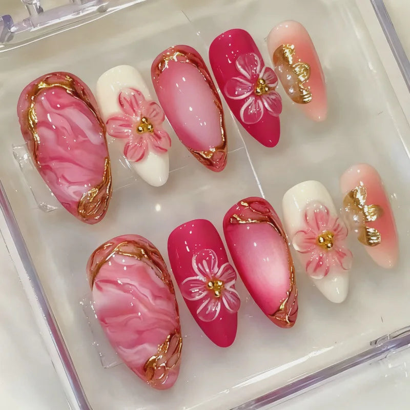 Gilded Almond Press-On Nails