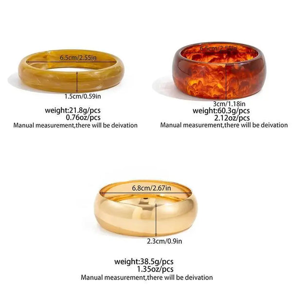 Boho Chic Resin Bangles